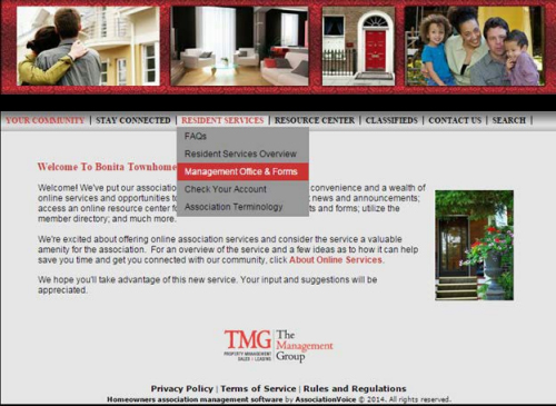 Homeowner association website